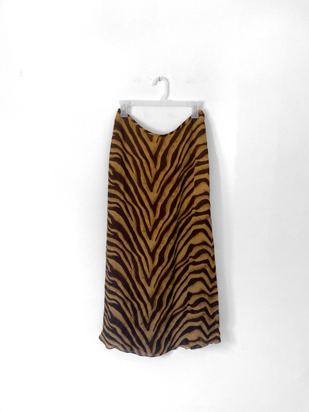 Lauren Ralph Lauren Silk Long Skirt Brown | Size: L | US 10